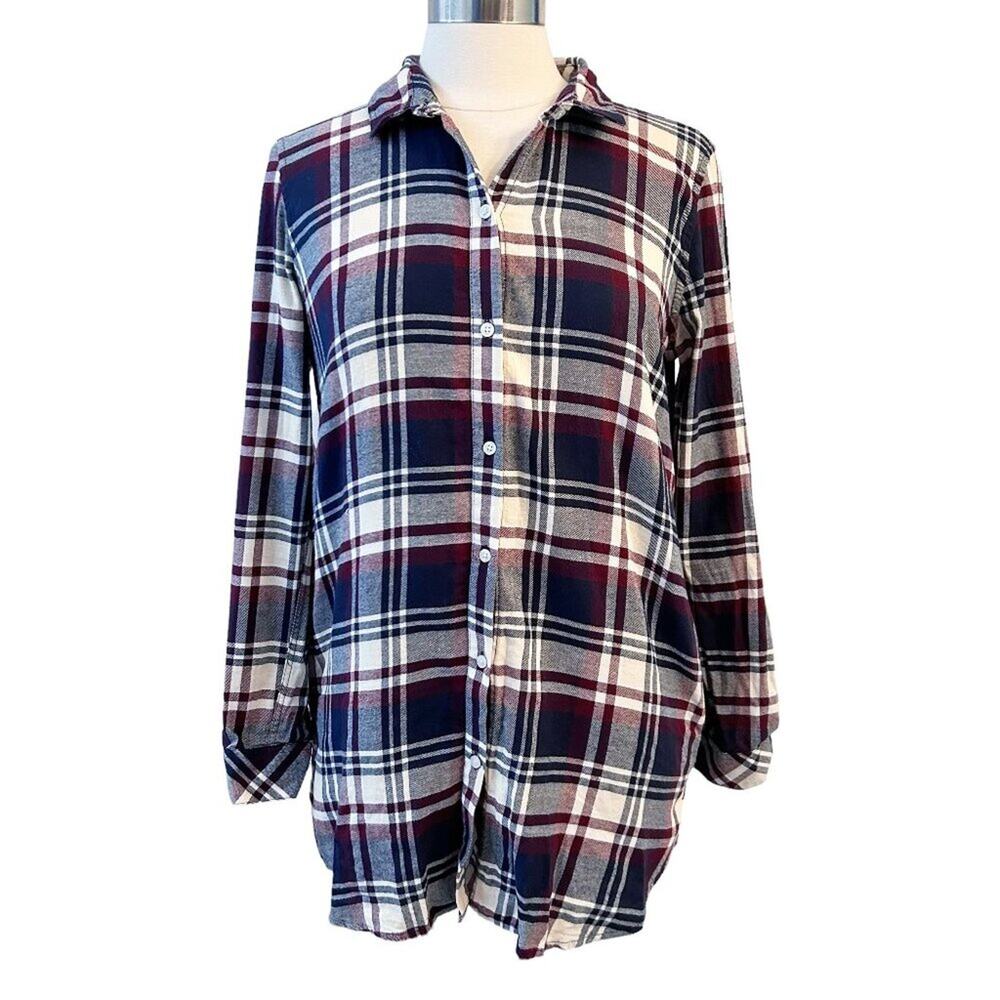BARBOUR  Windbound Cotton Plaid Shirt Tunic US 6